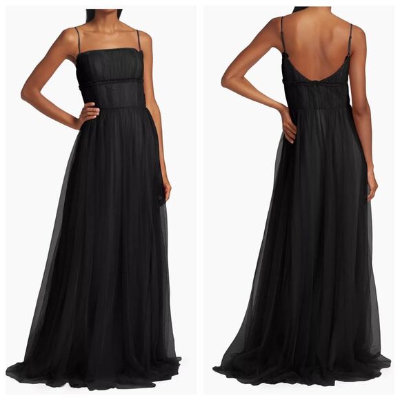 NWT Vera Wang Manuela Tulle Back Gown Size US 8 - Picture 1 of 16